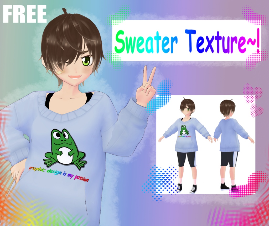 [VROID TEXTURE] "Graphic design is my passion" - FREE