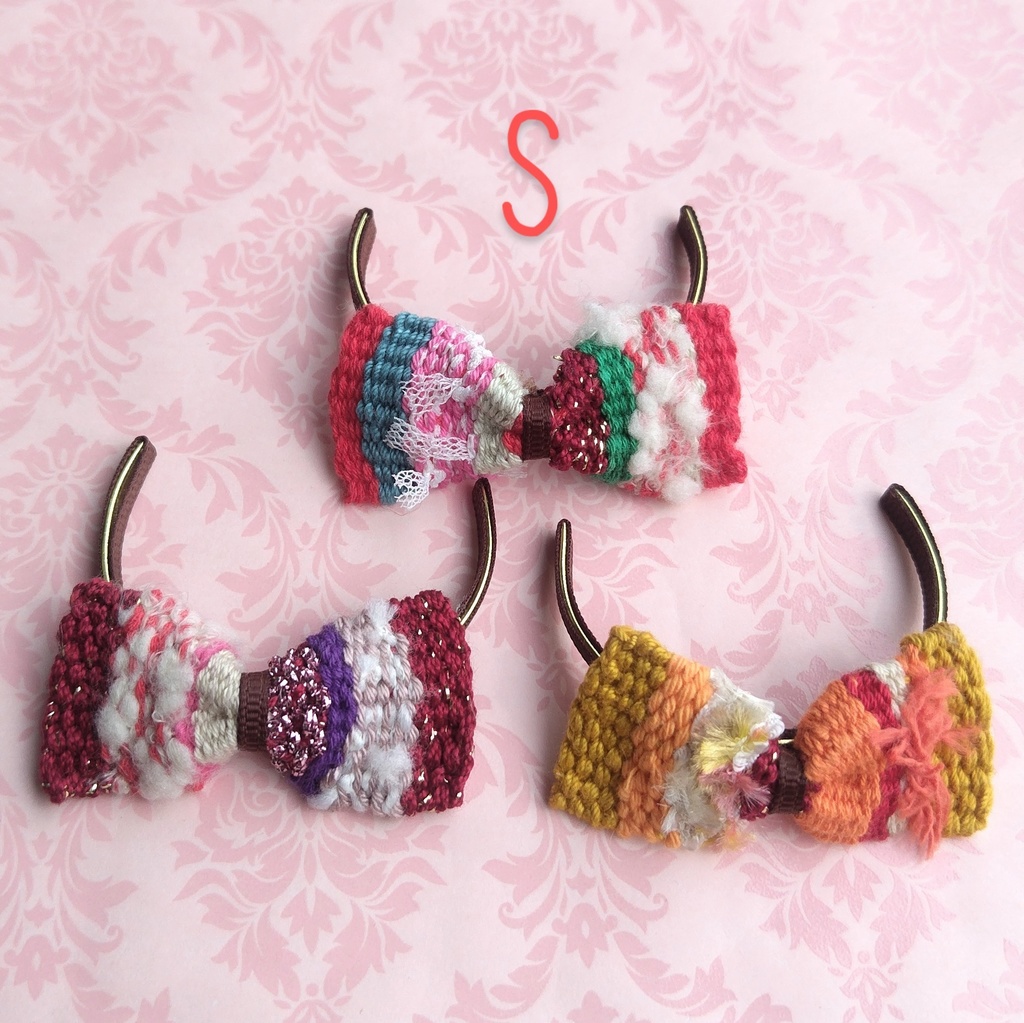 ぬい用 手織りリボンカチューシャ SML