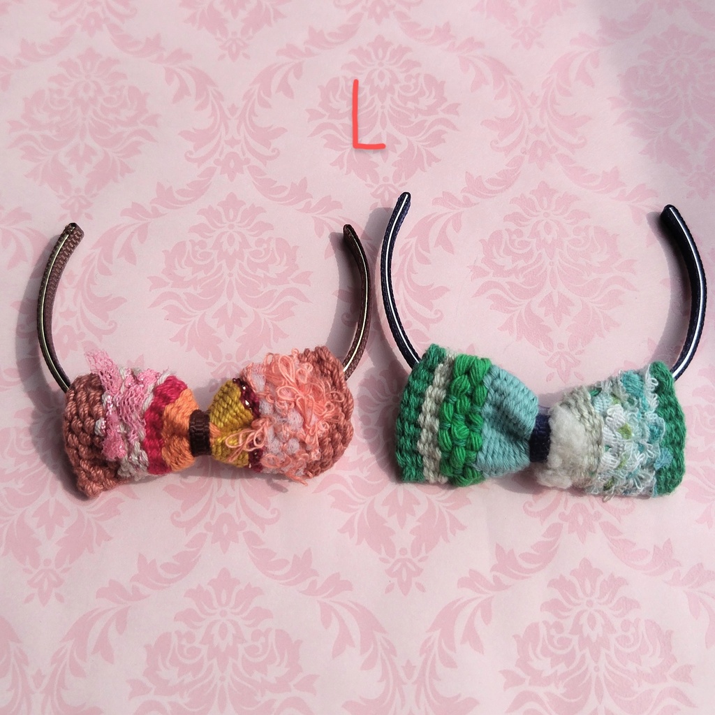 ぬい用 手織りリボンカチューシャ SML