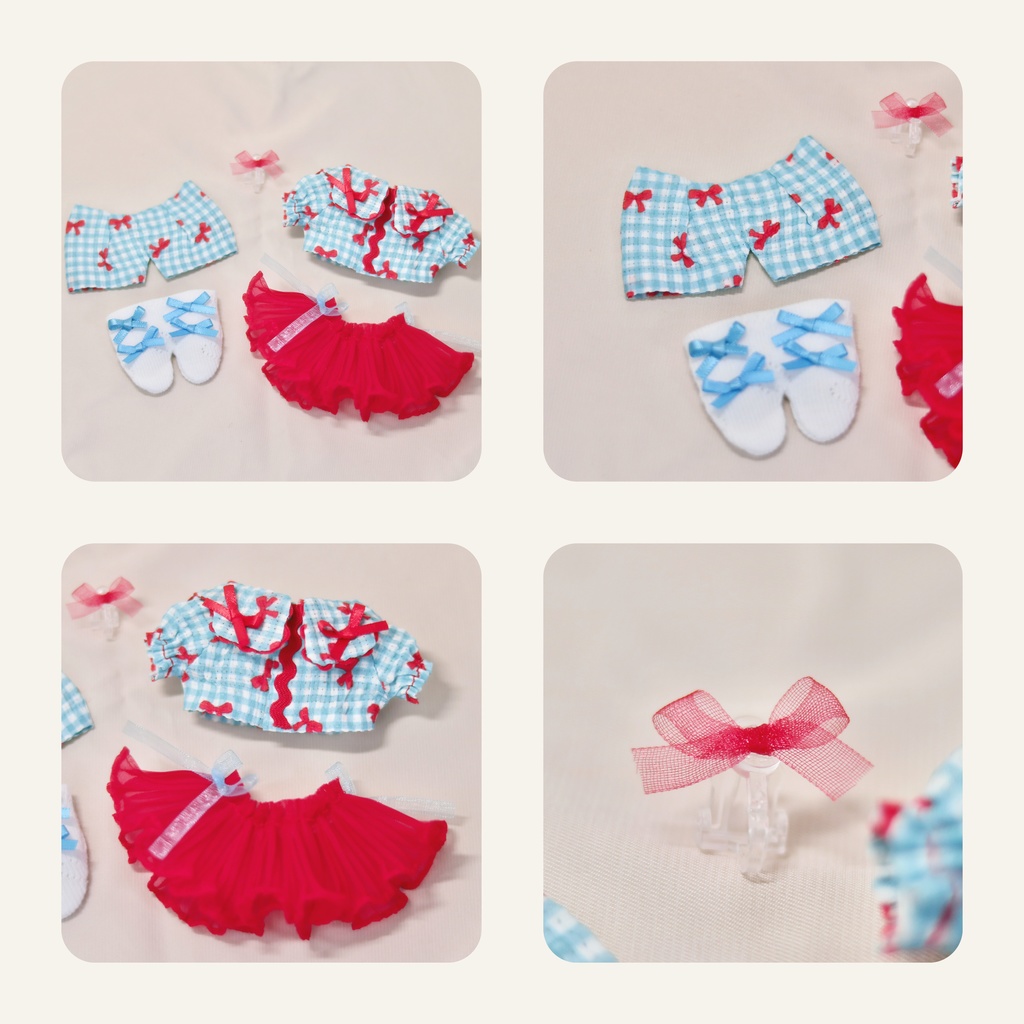 【4/10 21:00〜アウトレットSALE】リボンギンガムのおしゃまさんセット