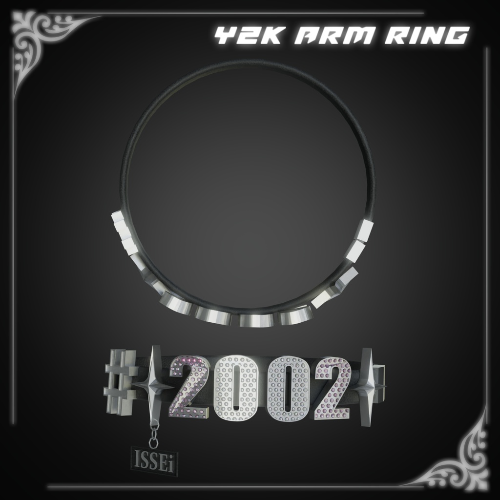 5アバター対応♠️Y2K BRACELET♠️-VRCHAT想定3Dアクセサリー-