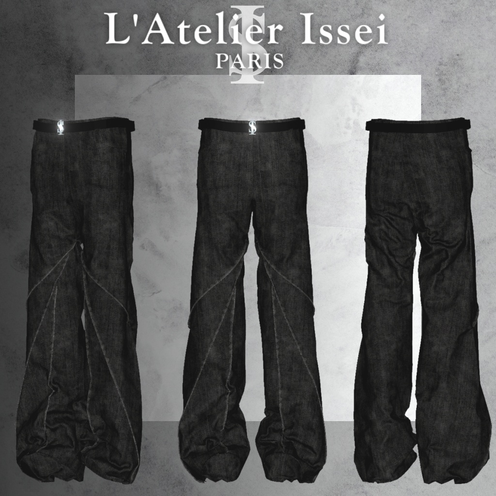 2アバター対応♠️Layered jeans♠️-VRCHAT想定3D衣装-