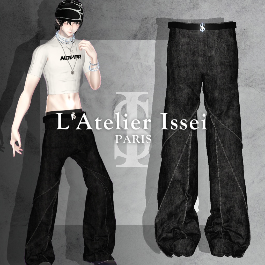 2アバター対応♠️Layered jeans♠️-VRCHAT想定3D衣装-
