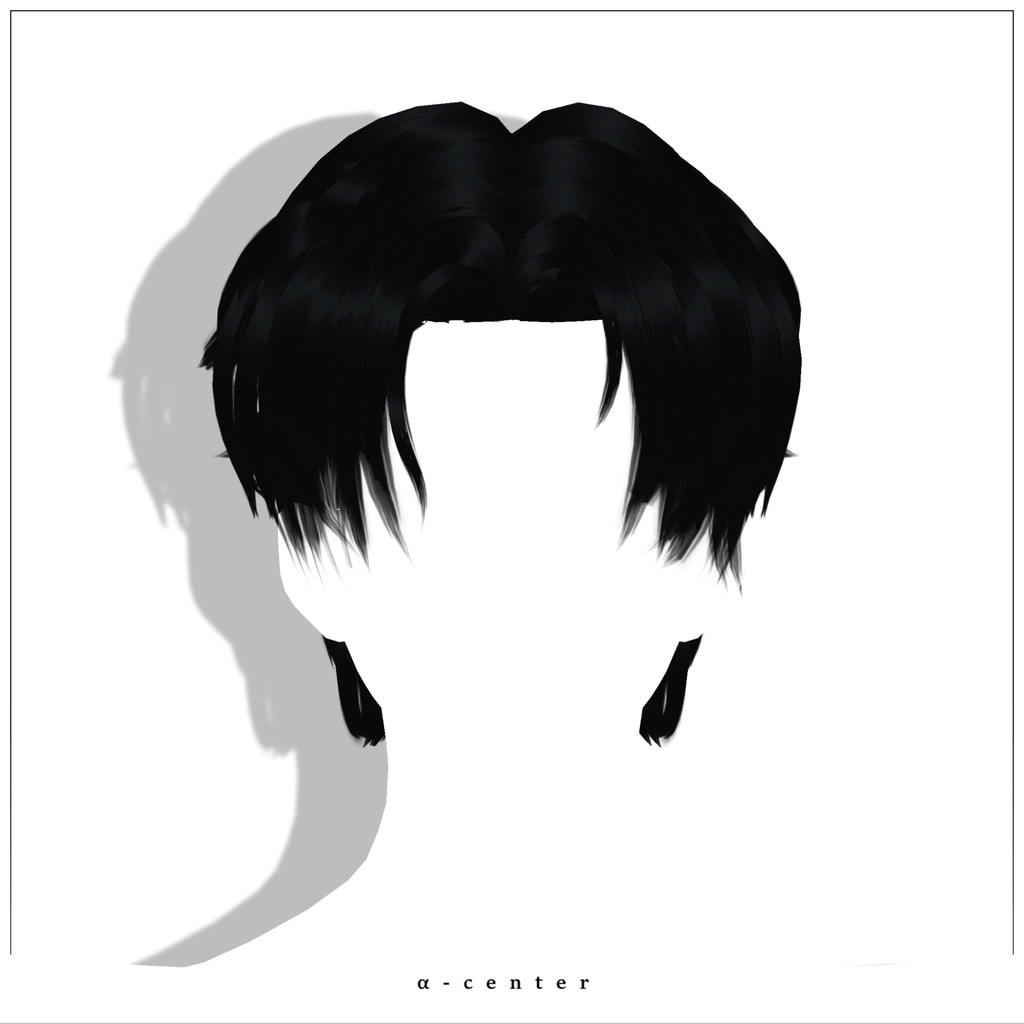 4アバター対応♠️α-center♠️-VRCHAT想定3D髪型-