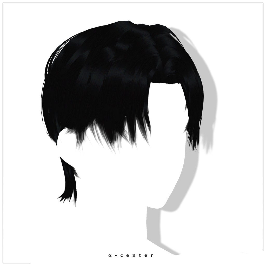 4アバター対応♠️α-center♠️-VRCHAT想定3D髪型-