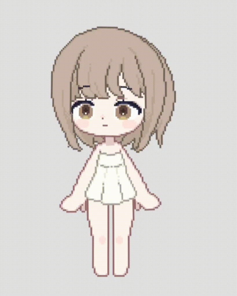 【汎用カスタムモデル】かすたむpixelgirl【VTS対応書き出しデータ】