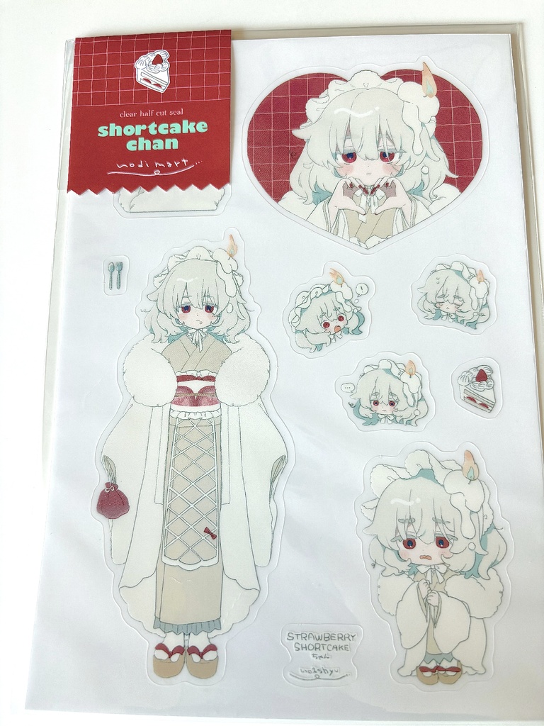 【グッズ】🍰ケーキちゃんクリアシールシート