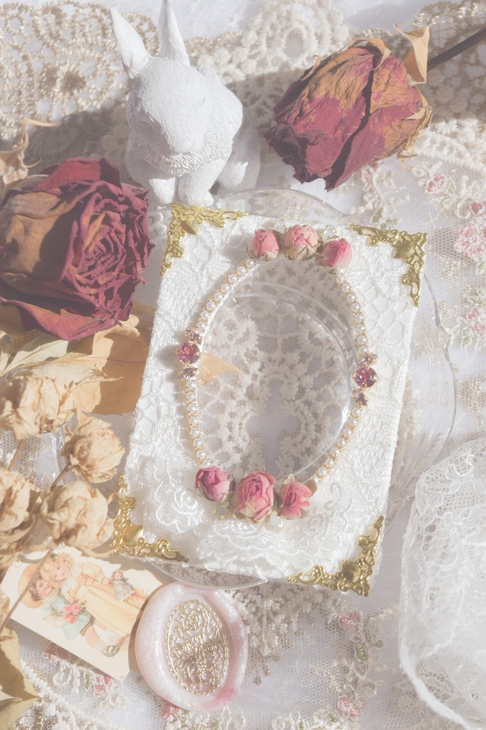 【B8】White Girly Rose【オリジナル】