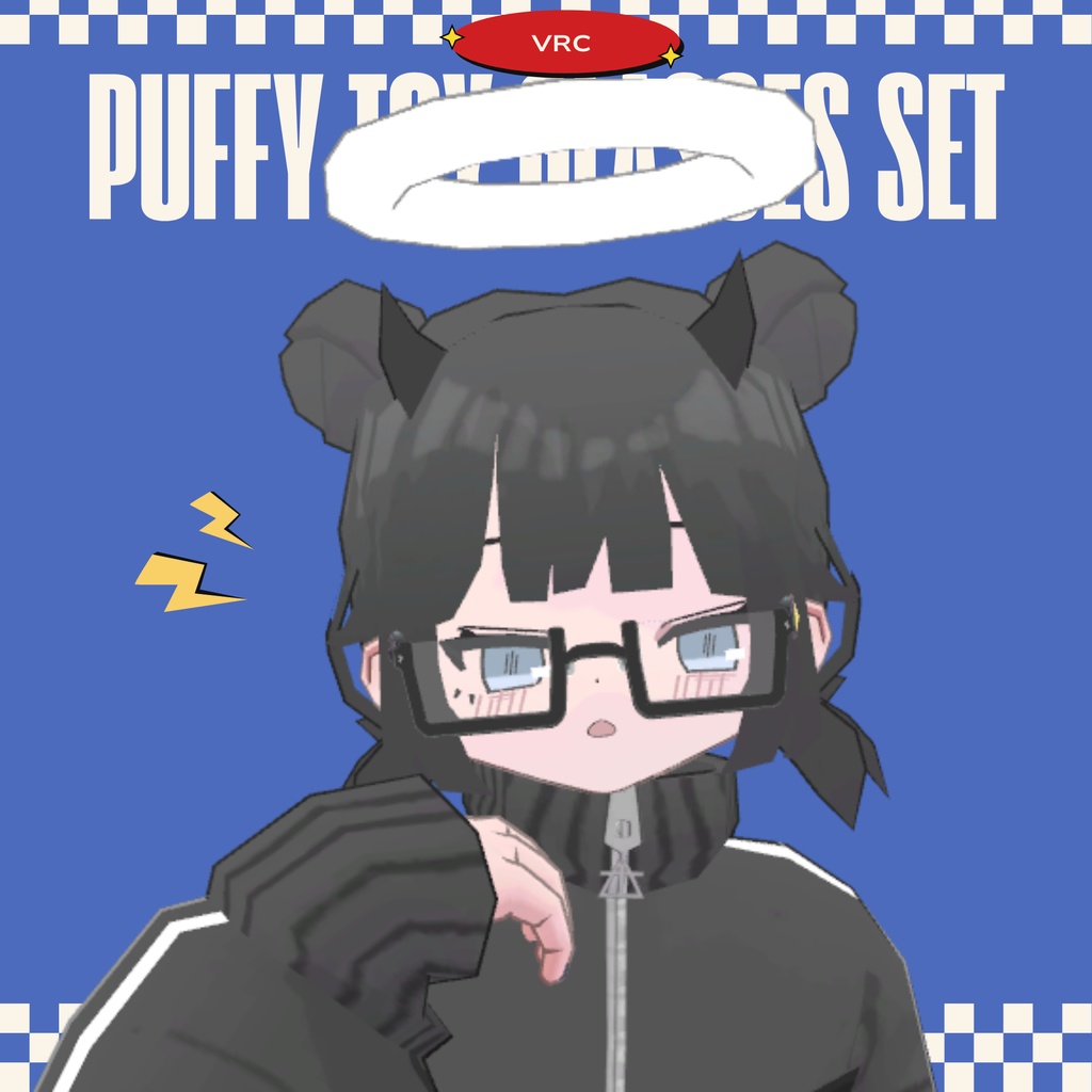 Puffy Toy Glasses Set 【メガネ5点セット】