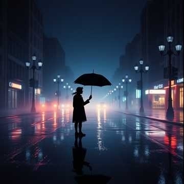 Night Series - Night Rain Walk