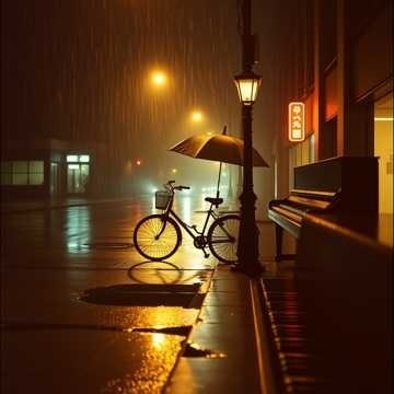 Rain Series – Rain Under Streetlight