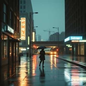 Night Series – Quiet Neon Rain