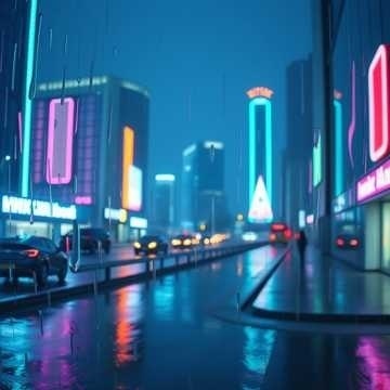 Rain Series – Slow Rain and Neon