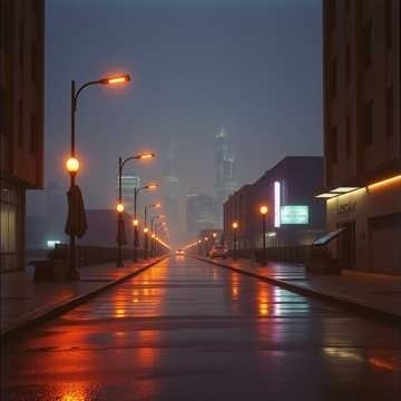 Cinematic Series - Soft Glow in Empty Streets