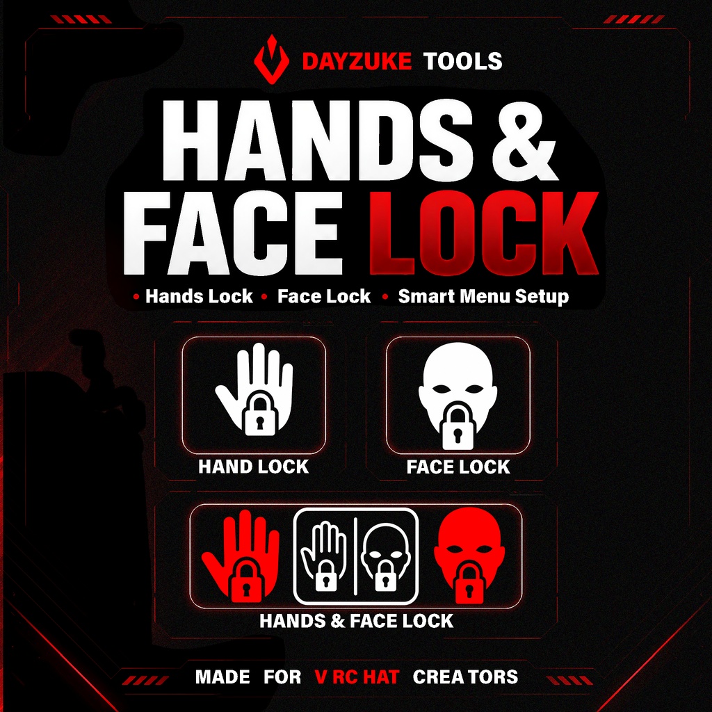 [Unity Tool - VRChat] Hands and Face Lock – Lock Hand Gestures & Facial Expressions | Automatic Error Detection [ PC - Quest - PC + Quest ] | English, Español, 日本語, Deutsch, 한국어, 简体中文