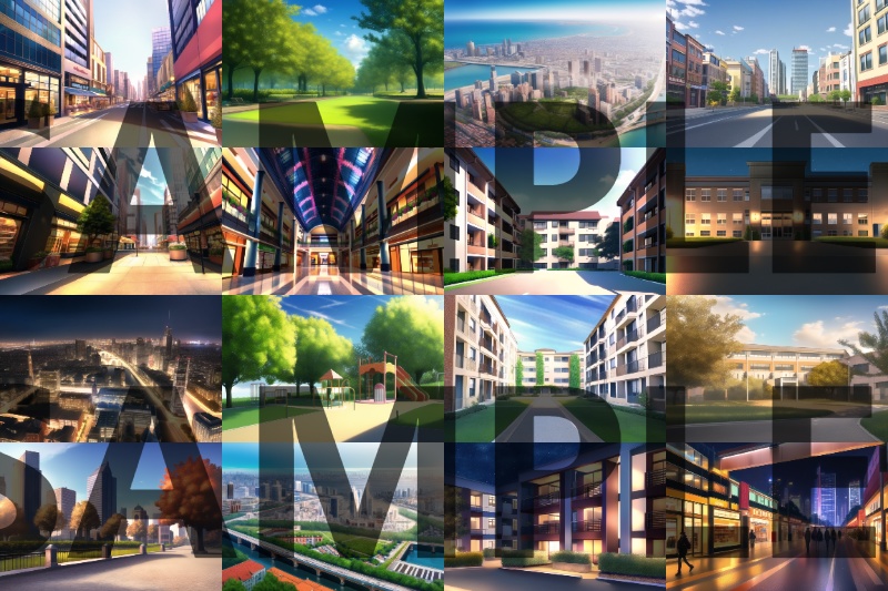 【背景イラスト】街中パック110枚【CoC・TRPG背景素材】