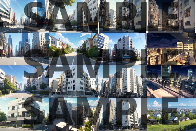 【背景イラスト】街中パック110枚【CoC・TRPG背景素材】