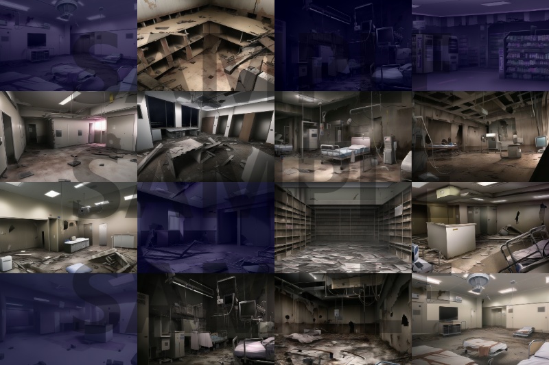 【背景イラスト】病院パック124枚【TRPG背景素材/CoC】【昼夜差分あり】