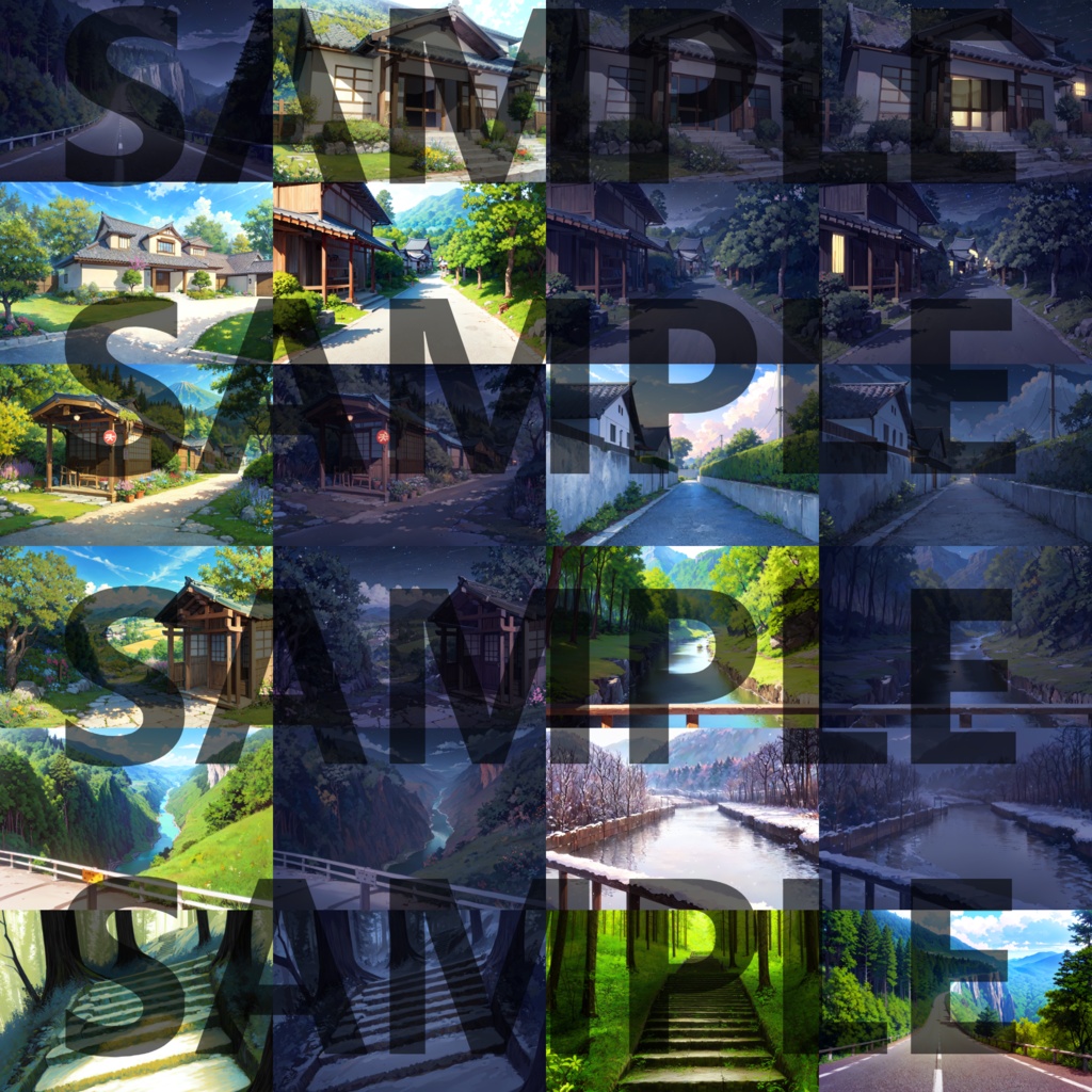 【背景イラスト】田舎背景パック202枚【TRPG背景素材/CoC】【昼夜差分あり】背景イラスト