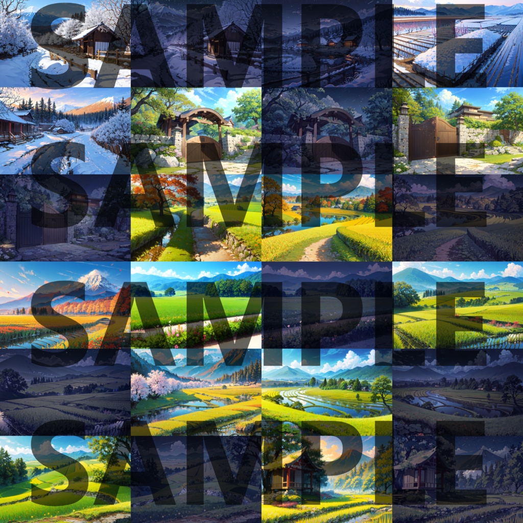 【背景イラスト】田舎背景パック202枚【TRPG背景素材/CoC】【昼夜差分あり】背景イラスト