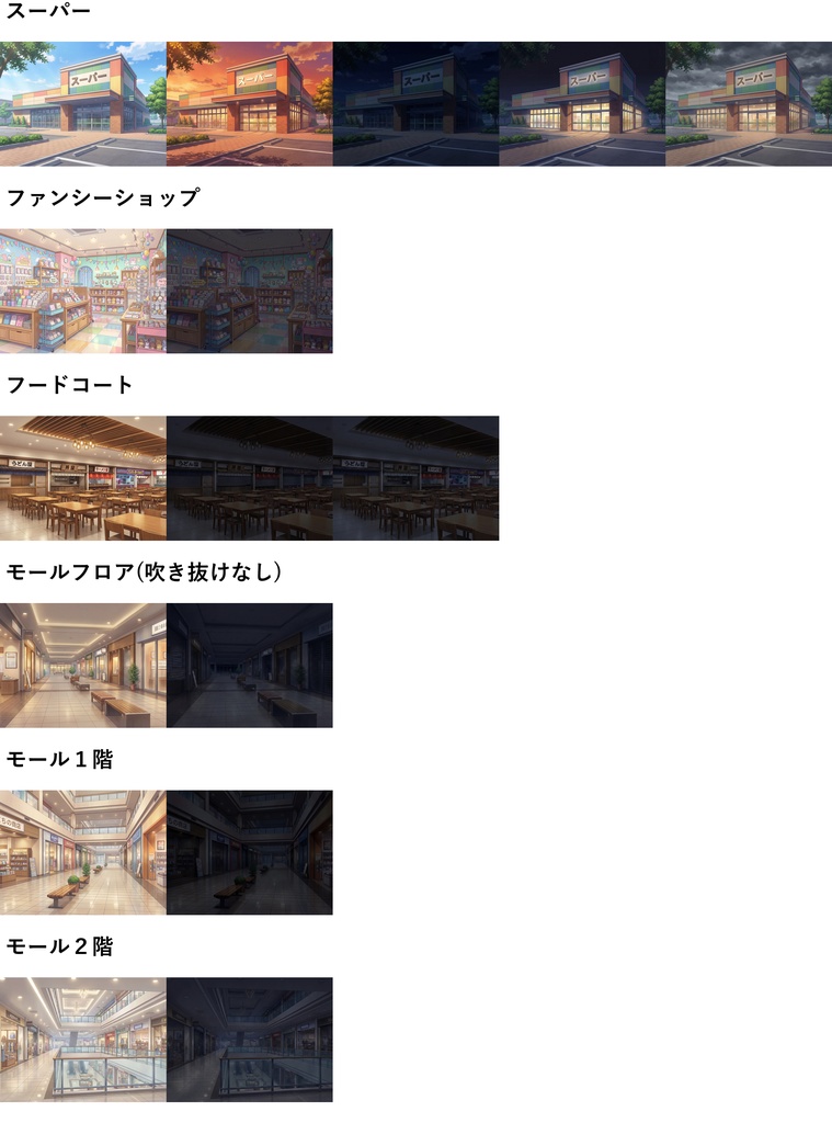 【まとめ割引!】病院・店・街中背景イラストまとめパック2【TRPG・CoC背景素材】