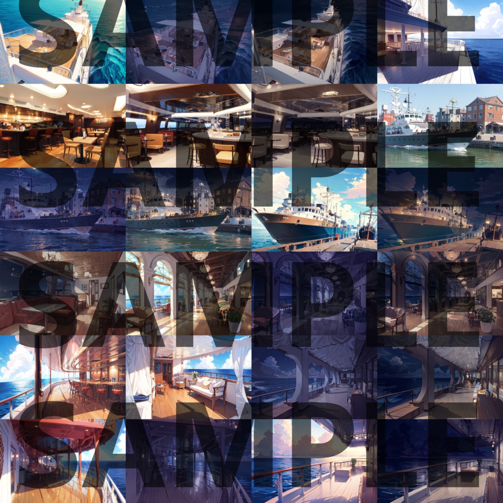 【まとめ割引!】屋敷・家の中・豪華客船・庭背景イラストまとめパック3【TRPG・CoC背景素材/背景イラスト】