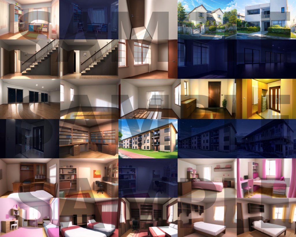 【まとめ割引!】屋敷・家の中・豪華客船・庭背景イラストまとめパック3【TRPG・CoC背景素材/背景イラスト】