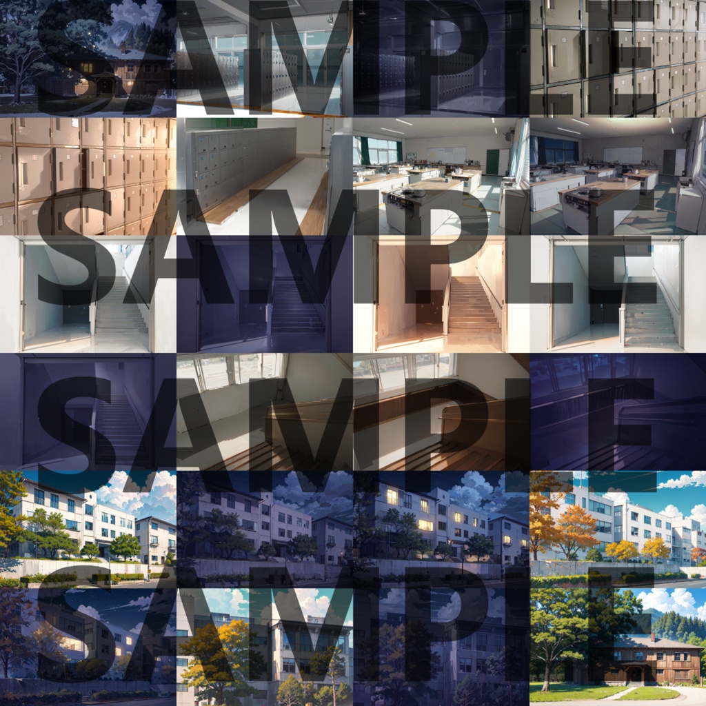 【オータムセール!】学校・田舎・教会・祭壇背景イラストまとめパック4【TRPG・CoC背景素材】