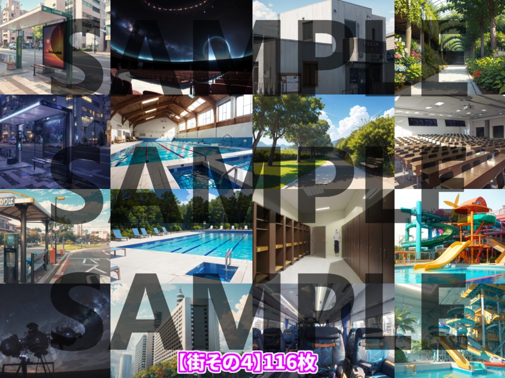 【背景イラスト】街背景パックその4 116枚【TRPG背景素材/CoC】【昼夜差分】