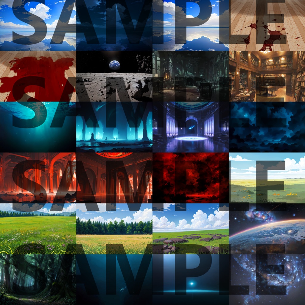 【背景イラスト】心象風景背景パック90枚【CoC/TRPG】【昼夜差分/背景イラスト】