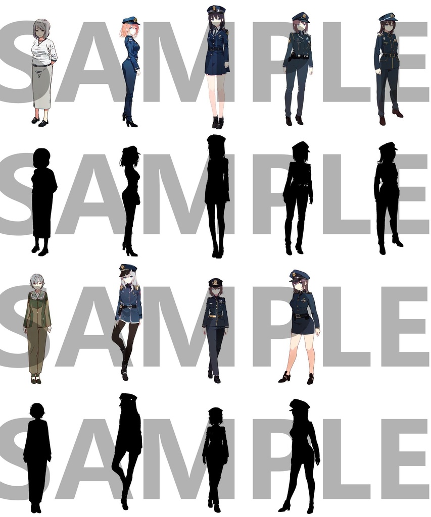 【立ち絵】老人・壮年・警官・警備員パック52枚【CoC/TRPG/立ち絵素材】