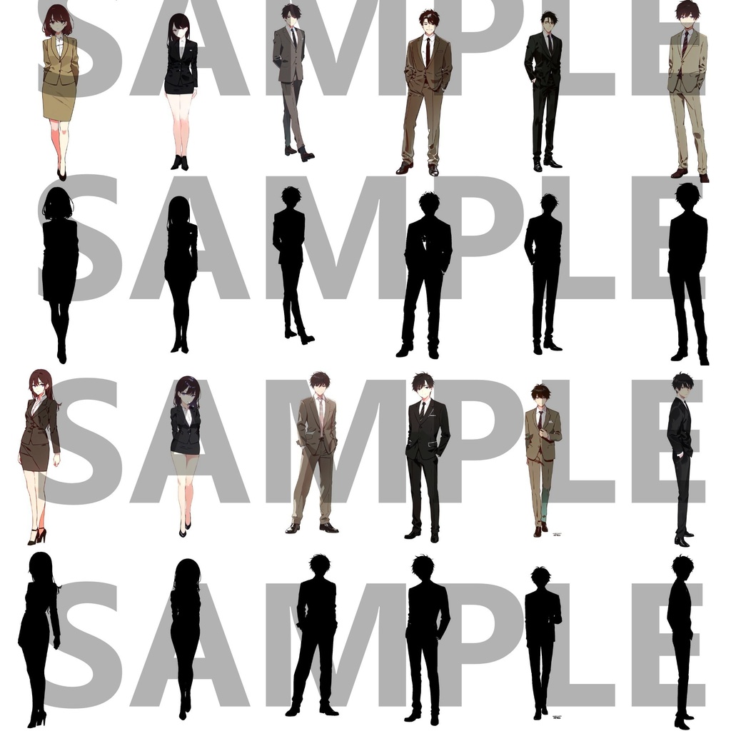 【立ち絵】会社員・OLパック62枚【CoC/TRPG/立ち絵素材】