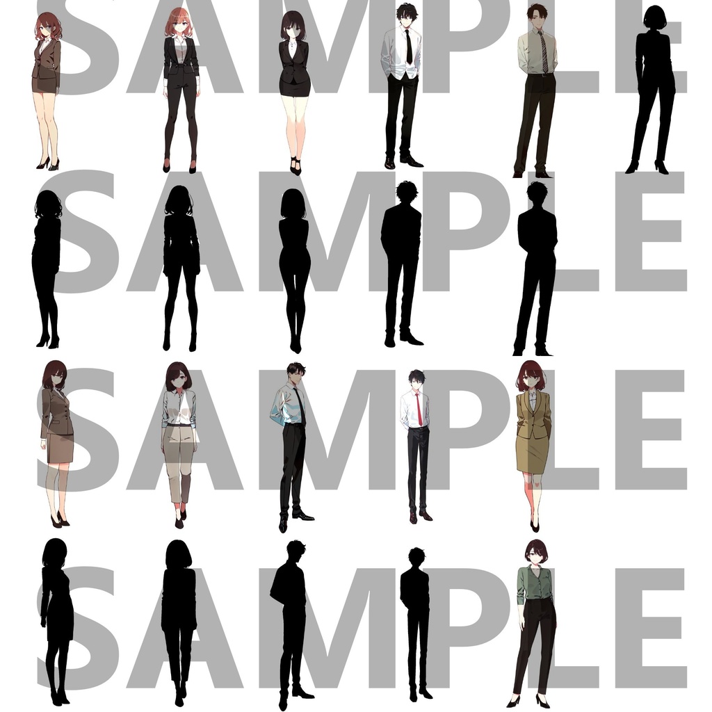 【立ち絵】会社員・OLパック62枚【CoC/TRPG/立ち絵素材】