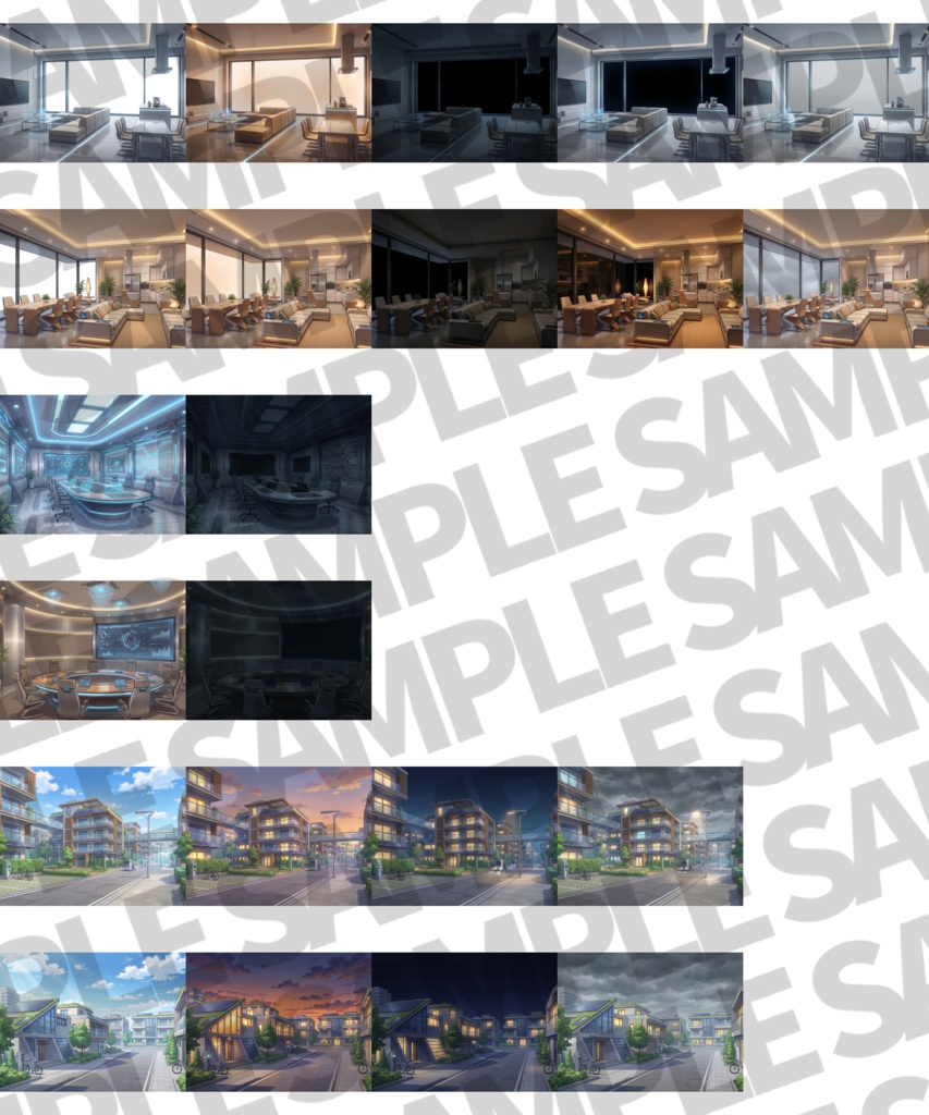 【まとめ割引!】現代&中世西欧都市・未来都市・マンション背景イラストまとめパック6【TRPG・CoC背景素材/427枚】