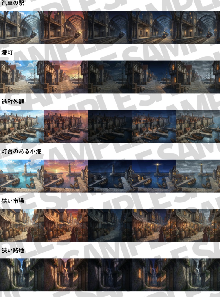 【まとめ割引!】現代&中世西欧都市・未来都市・マンション背景イラストまとめパック6【TRPG・CoC背景素材/470枚】