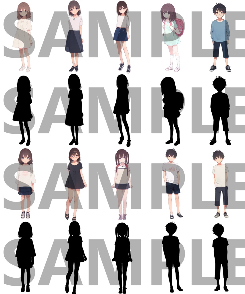 【立ち絵イラスト】子供立ち絵パック60枚【CoC/TRPG/立ち絵素材】