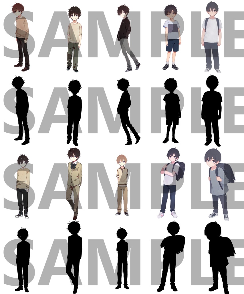 【立ち絵イラスト】子供立ち絵パック60枚【CoC/TRPG/立ち絵素材】