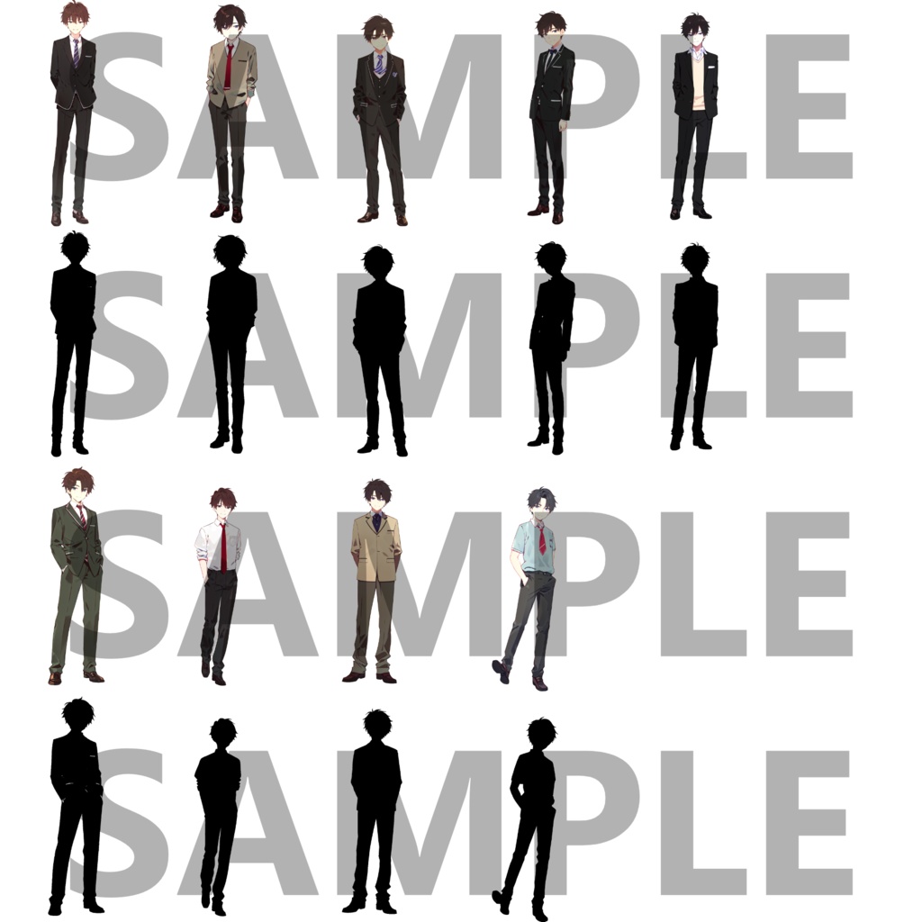 【12/31まで期間限定割引】学生立ち絵パック90枚【CoC/TRPG/立ち絵素材】