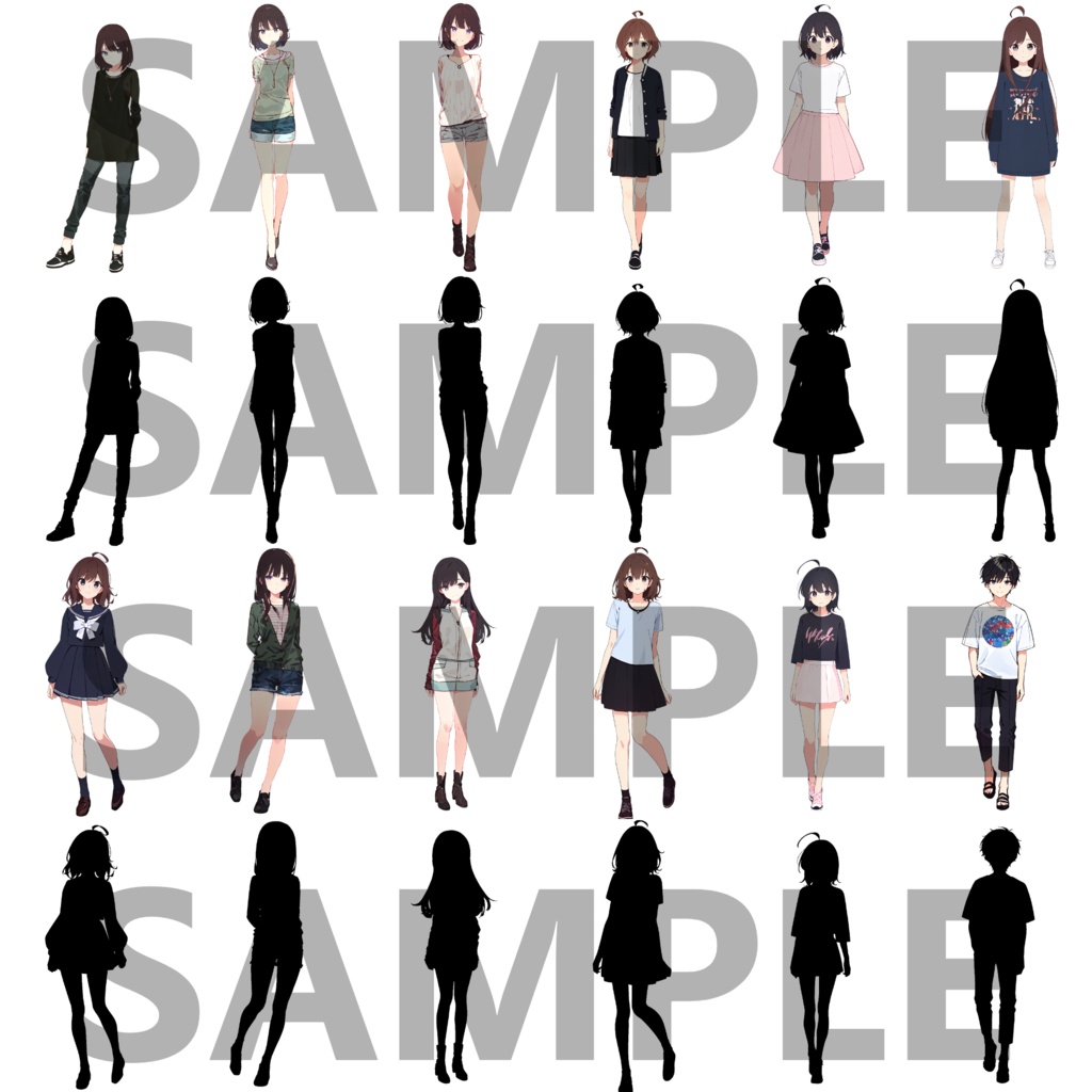 【12/31まで期間限定割引】学生立ち絵パック90枚【CoC/TRPG/立ち絵素材】