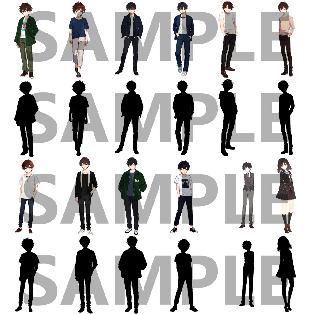 【12/31まで期間限定割引】学生立ち絵パック90枚【CoC/TRPG/立ち絵素材】