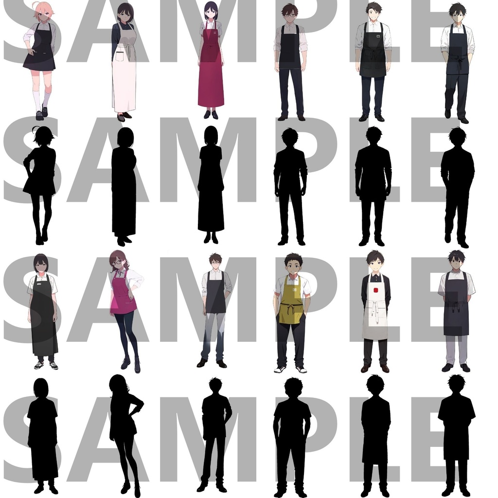 【立ち絵イラスト】店員立ち絵パック70枚【CoC/TRPG/立ち絵素材】