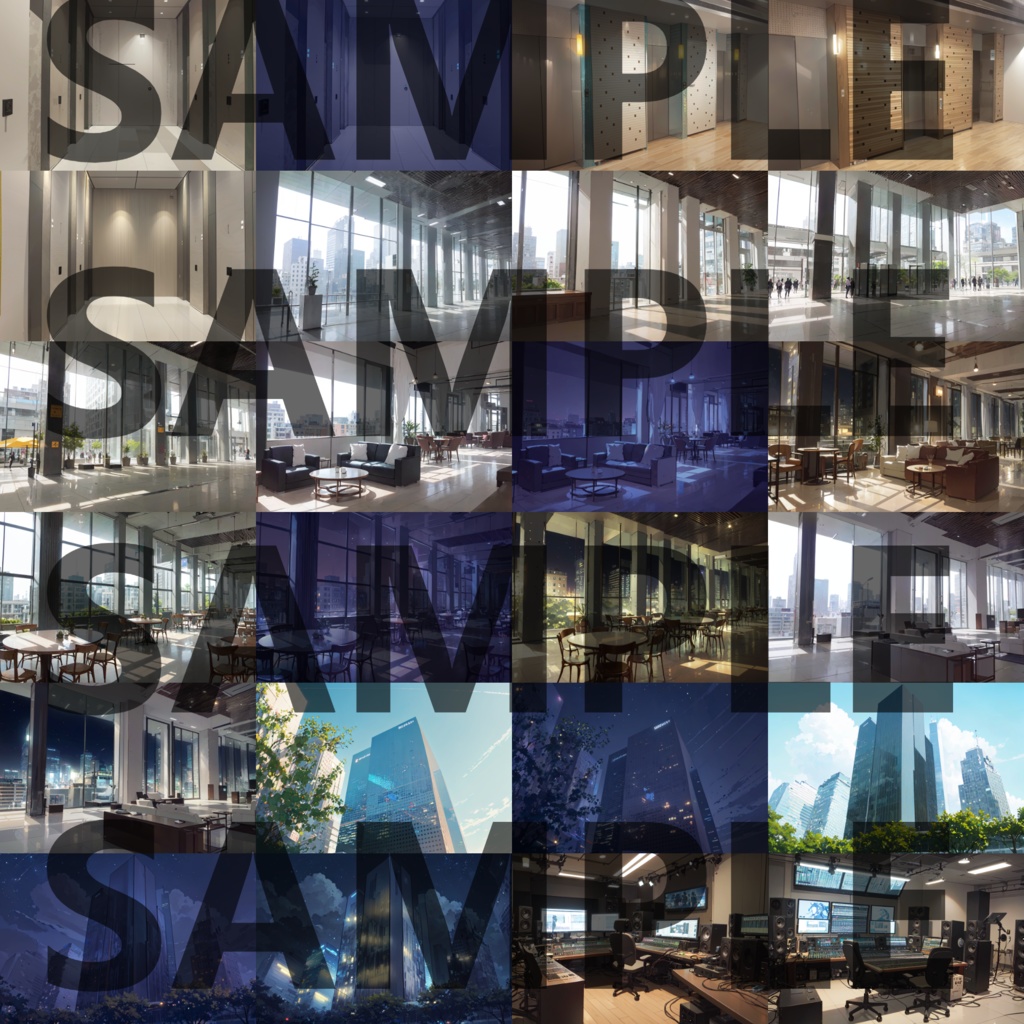 【まとめ割引!】家の中2・住宅地道路・テレビ局・公園背景イラストまとめパック9【TRPG・CoC背景素材/453枚】