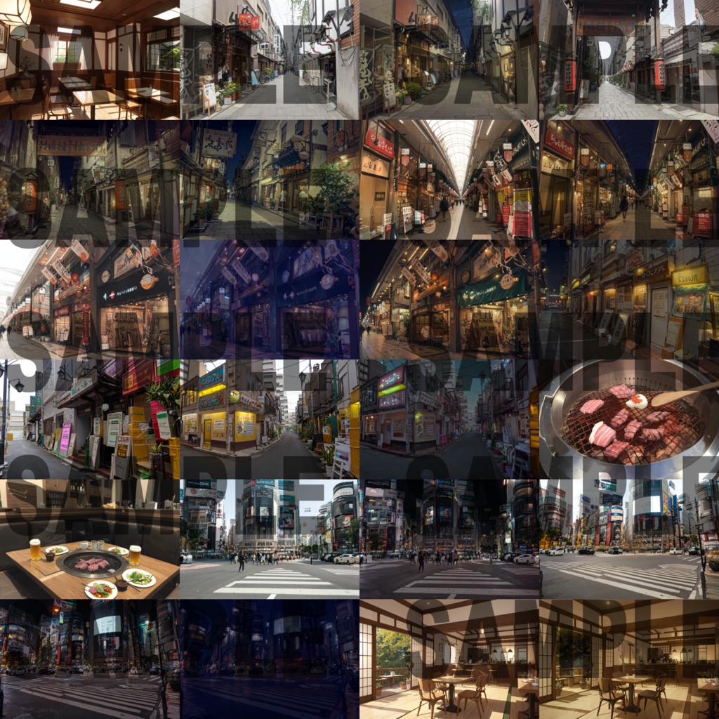 【背景イラスト】街その5背景パック150枚【TRPG背景素材/CoC】【昼夜差分】