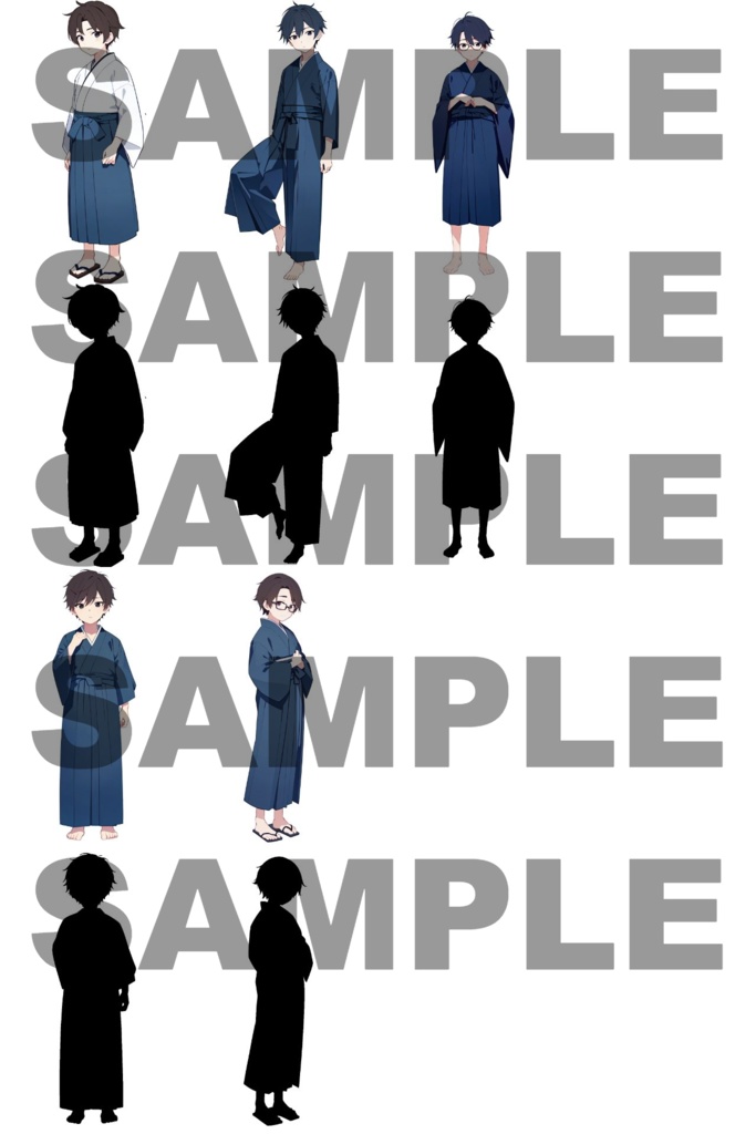 【立ち絵イラスト】和服立ち絵パック90枚【CoC/TRPG/立ち絵素材】