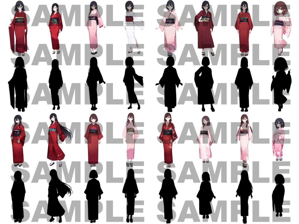 【立ち絵イラスト】和服立ち絵パック90枚【CoC/TRPG/立ち絵素材】