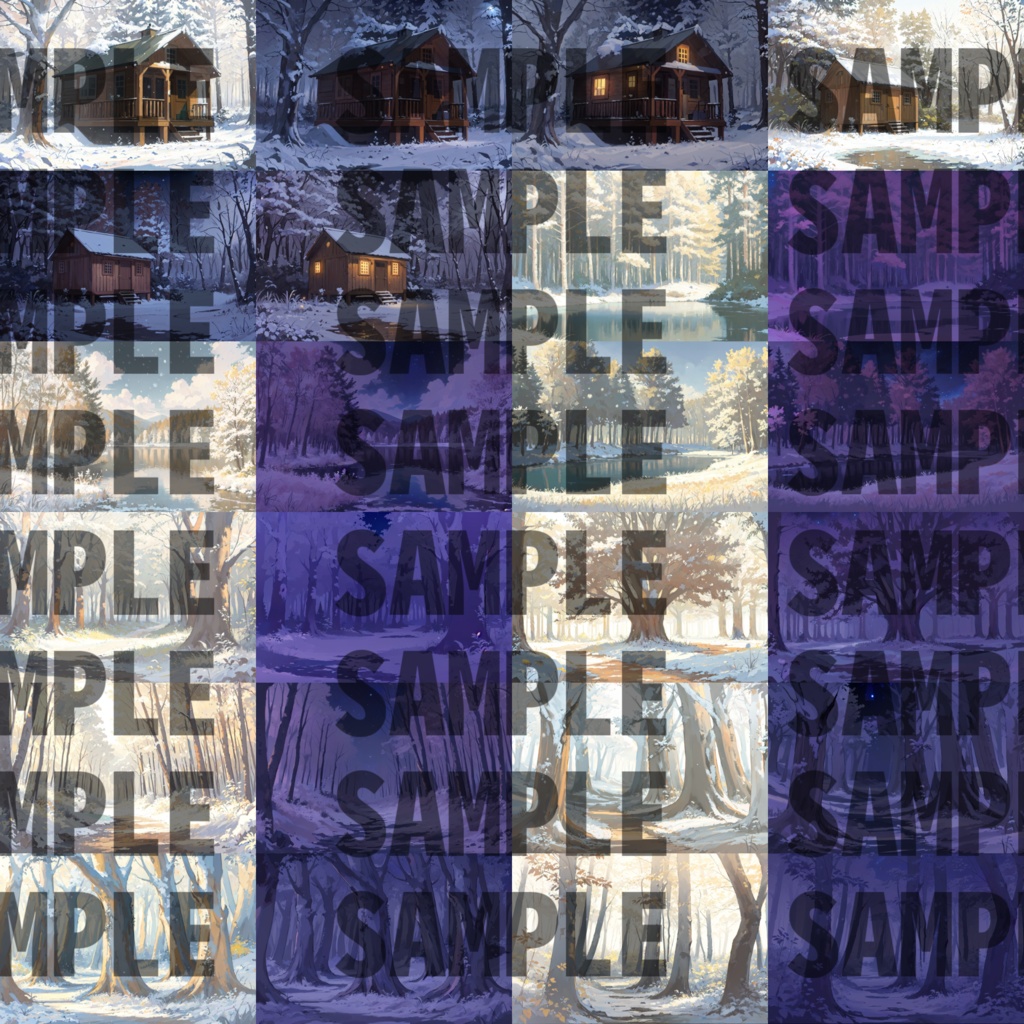 【背景イラスト】山森川背景パック348枚/116枚【TRPG背景素材/CoC】【昼夜差分/季節差分】背景イラスト