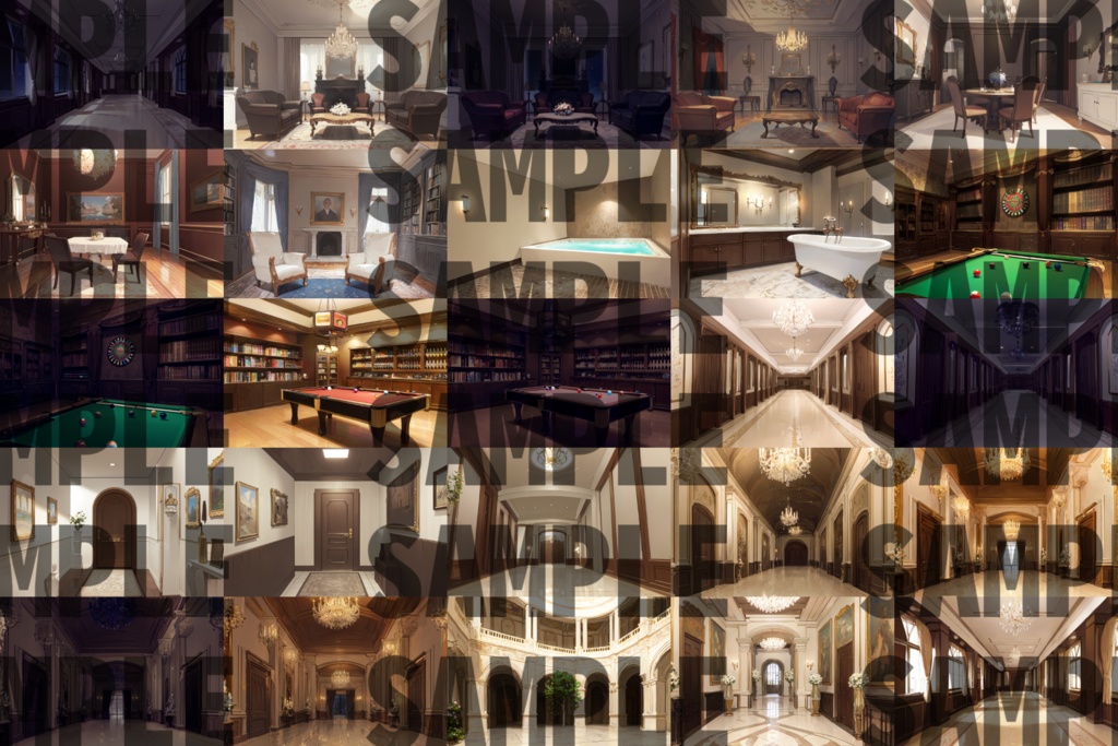 【背景イラスト】屋敷・別荘背景パック240枚/93枚【CoC/TRPG】【昼夜差分】