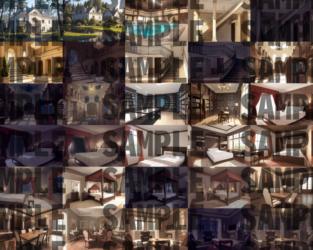 【背景イラスト】屋敷・別荘背景パック240枚/93枚【CoC/TRPG】【昼夜差分】