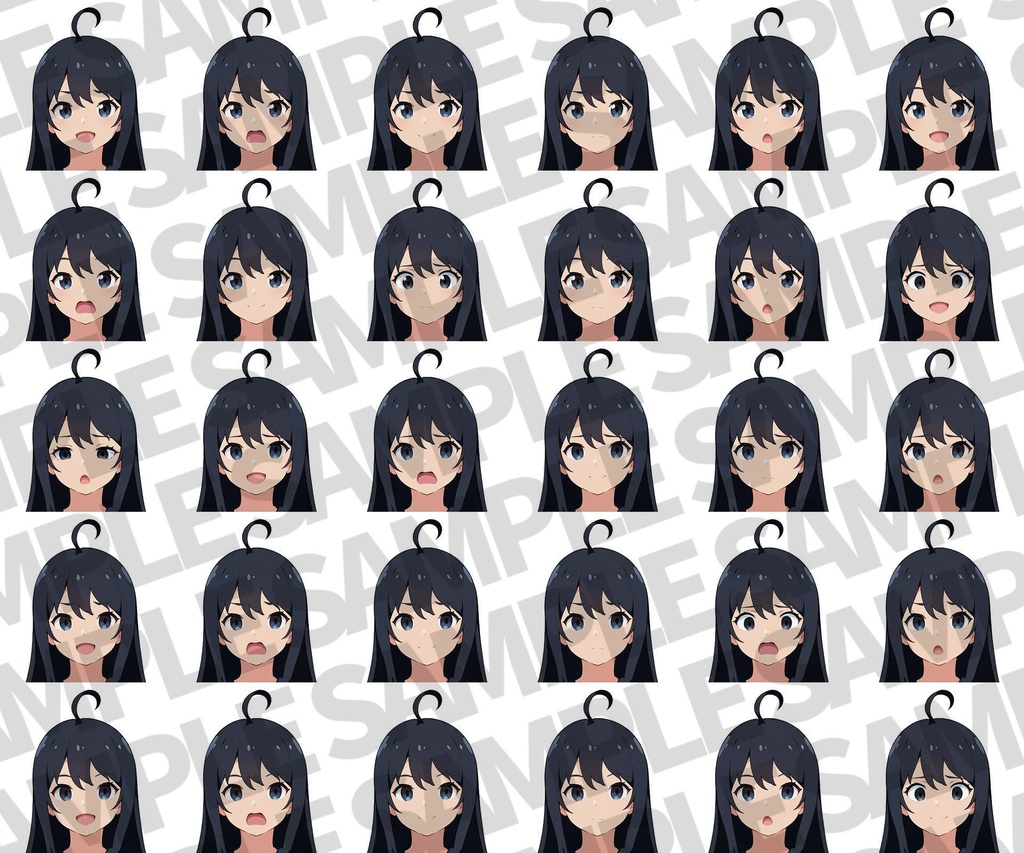 【無料有!】黒髪女子学生立ち絵【表情/私服差分&PSDファイル】【CoC/TRPG/立ち絵素材】立ち絵イラスト