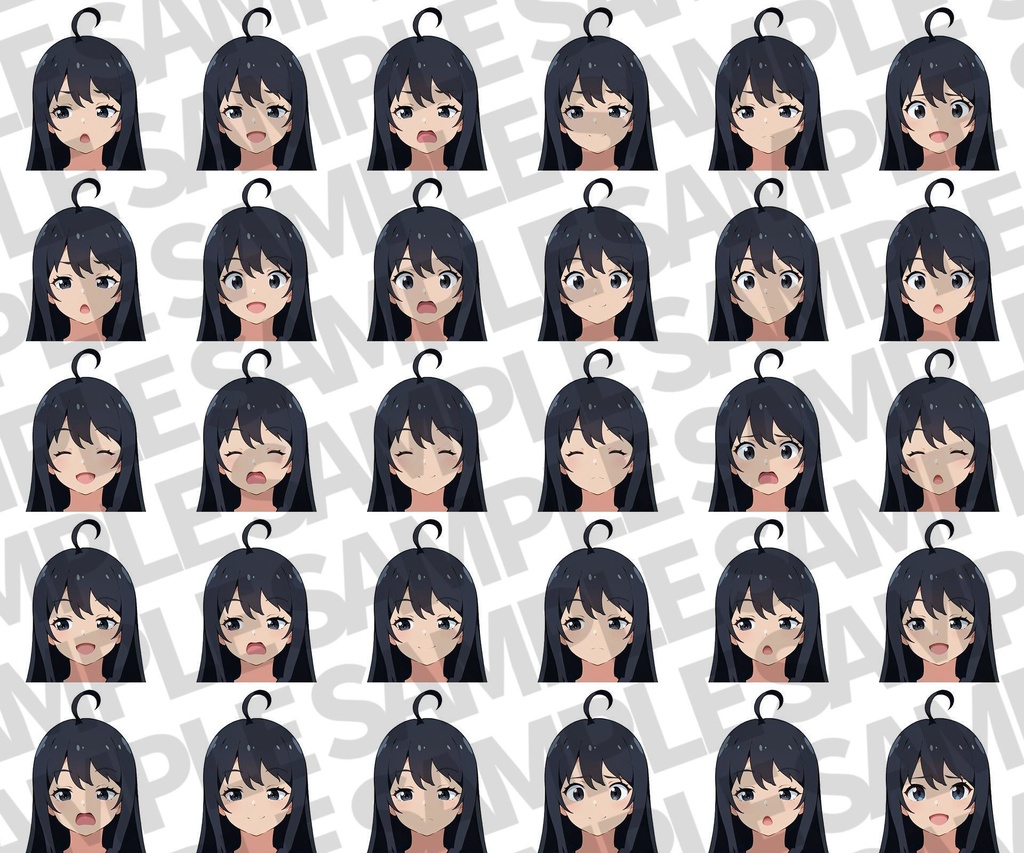 【無料有!】黒髪女子学生立ち絵【表情/私服差分&PSDファイル】【CoC/TRPG/立ち絵素材】立ち絵イラスト